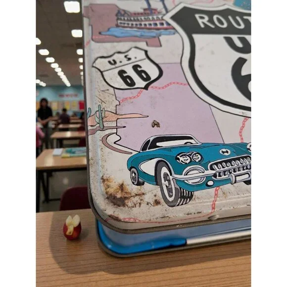 Vintage 2000 Retro Historic US Route 66 Metal Lunchbox Nostalgic Americana Colle - Picture 3 of 11